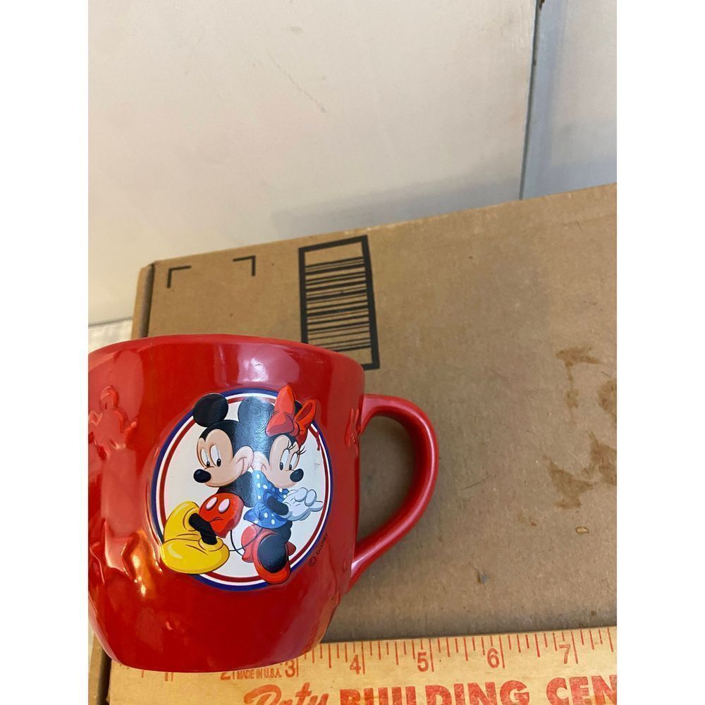 Disney Hallmark‎ Red 16 oz cup mug Mickey Minnie Mouse